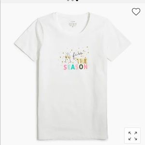 JCrew Factory XSmall Collector TShirt - new with tags “Fizz the Season”